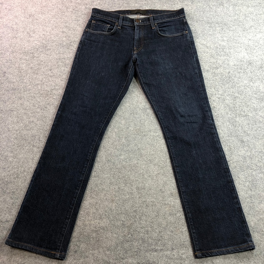 J BRAND Mens Kane Slim Straight Jeans 31 Dark Wash Indigo Resonate Made in USA